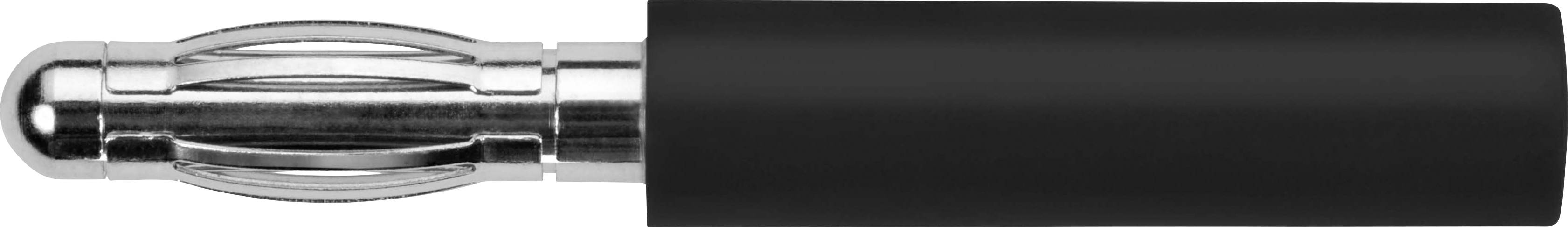 Gros plan de la pointe d'un stylo métallique brillant avec un boîtier noir, sur un fond blanc.
