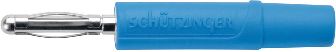 Schützinger DI FK 02 L Ni / BL Fiche à ressort mâle bleu 1 pc(s) Piece