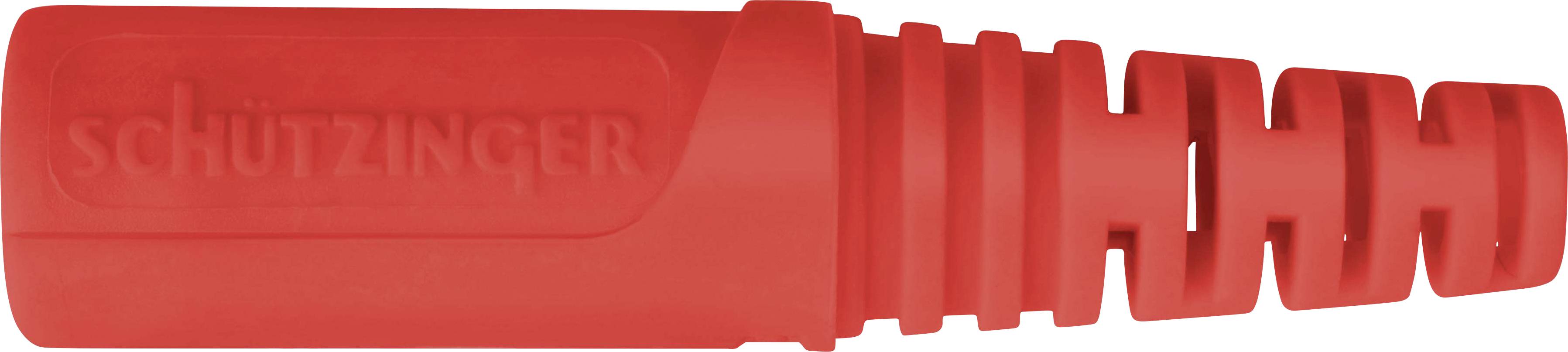 Manchon de protection rouge à motif nervuré, servant d'accessoire de sécurité pour les connexions électriques.
