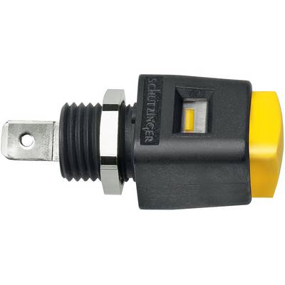 Prise de terre noir et jaune de Schützinger, représentée latéralement, montrant une tige métallique et un boîtier en plastique.
