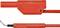Un capteur de mesure rouge avec capuchon de protection et extrémité métallique flexible. Inscription 'Schützinger' sur la surface.