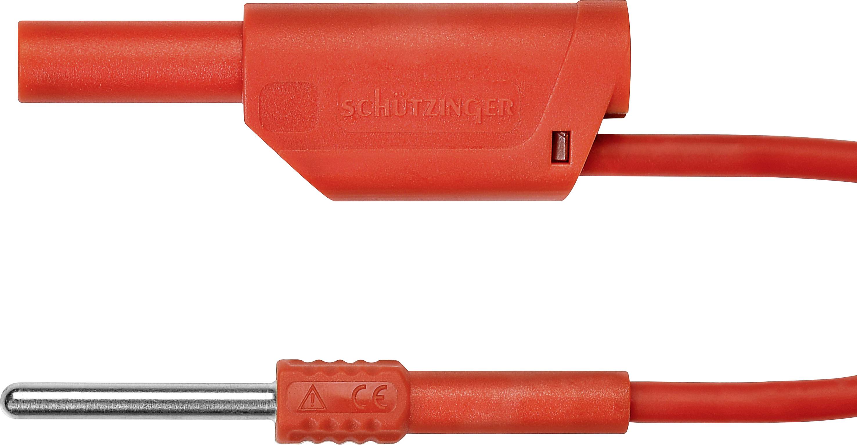 Schützinger AL 8323/1/100/RT Adapter 4 mm Plug Red 1pc