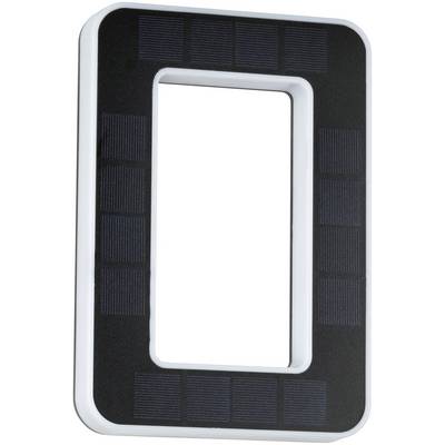 Cadre de fenêtre vide avec interrupteur solaire, rectangulaire, noir avec panneaux solaires. Idéal pour des applications d'énergie durable.