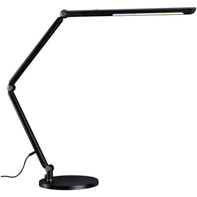 Lampe de bureau noire moderne avec bras ajustable et design élancé. Parfaite pour un travail efficace et un éclairage optimal.