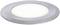 Luminaire encastrable LED rond et plat, boîtier argenté.