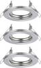 Paulmann 93393 Luminaire à LED encastrable jeu de 3 GU10 fer (brossé)