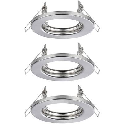 Paulmann 93393 Luminaire à LED encastrable jeu de 3 GU10 fer (brossé)-0