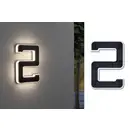 Paulmann 79843 4000870798430 Eclairage solaire pour numéro de maison CEE: A (A - G) 0.20 W blanc chaud noir
