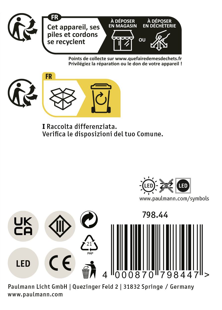 Cet appareil ainsi que les batteries et les câbles sont recyclables. Vérifiez les directives de recyclage de votre localité.