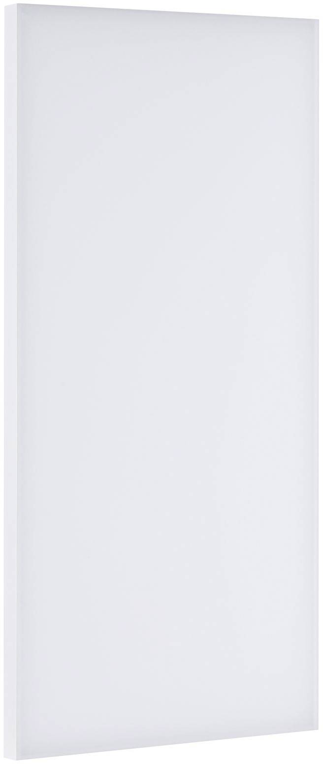 Panneau rectangulaire blanc, lisse et plat, possiblement une porte ou un couvercle ; aucun autre détail visuel présent.