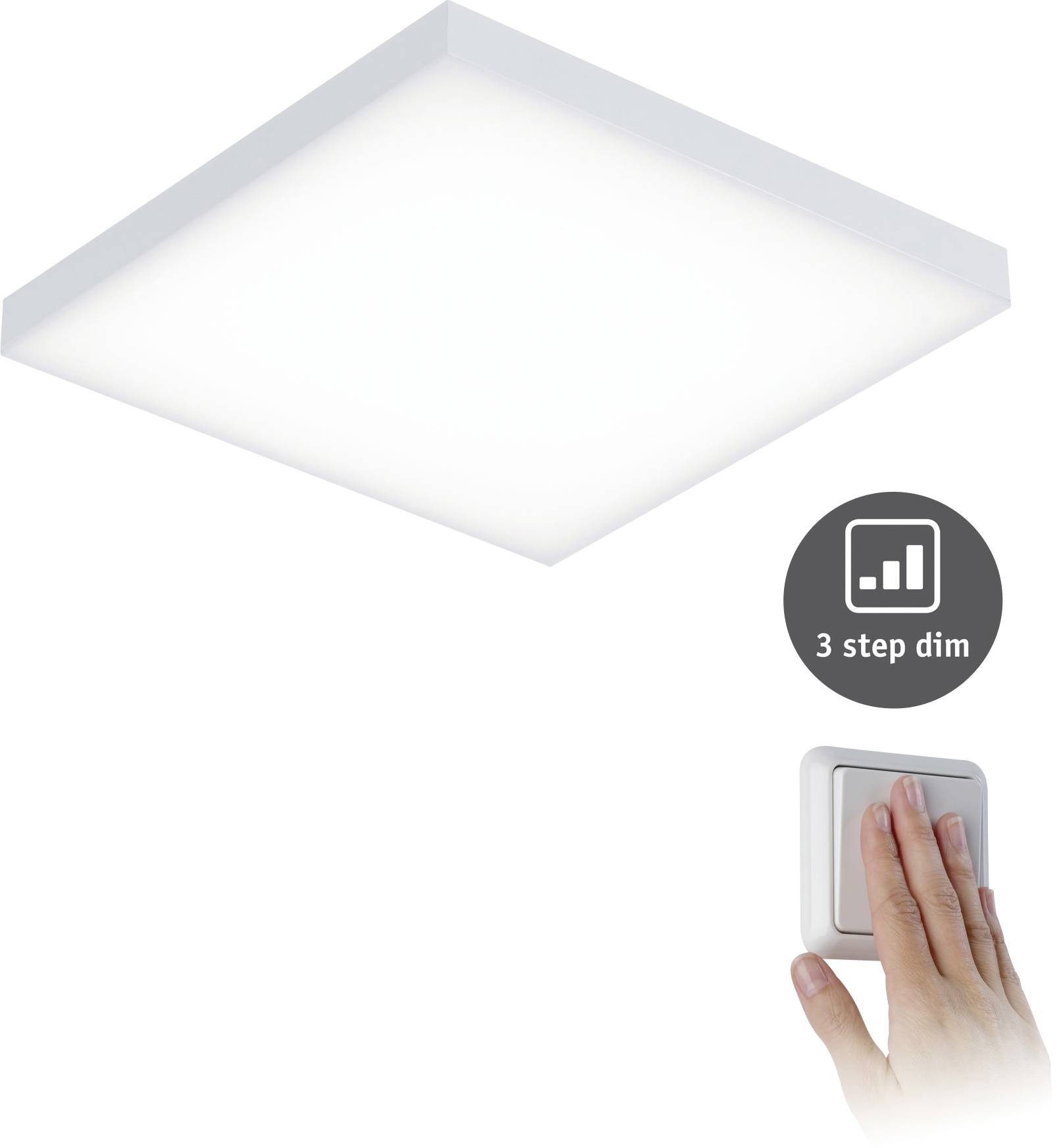 Paulmann Velora 79820 Panneau à LED 12 W blanc chaud blanc mat