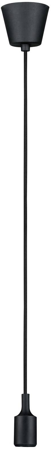 Câble de suspension noir sans ampoule, design épuré, adapté à la personnalisation de luminaires dans les espaces de vie.