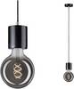 Paulmann Nordin 79751 Luminaire à suspendre LED E27 noir, marbre, cuivre mat