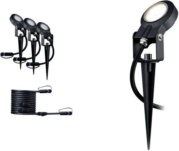 Paulmann Spot Sting Ergänzungsset IP67 93689 Système d'éclairage Plug&Shine     LED 18 W blanc chaud anthracite