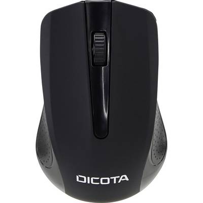 Dicota Wireless Mouse COMFORT Souris radio optique noir 1000 dpi molette intégrée-0