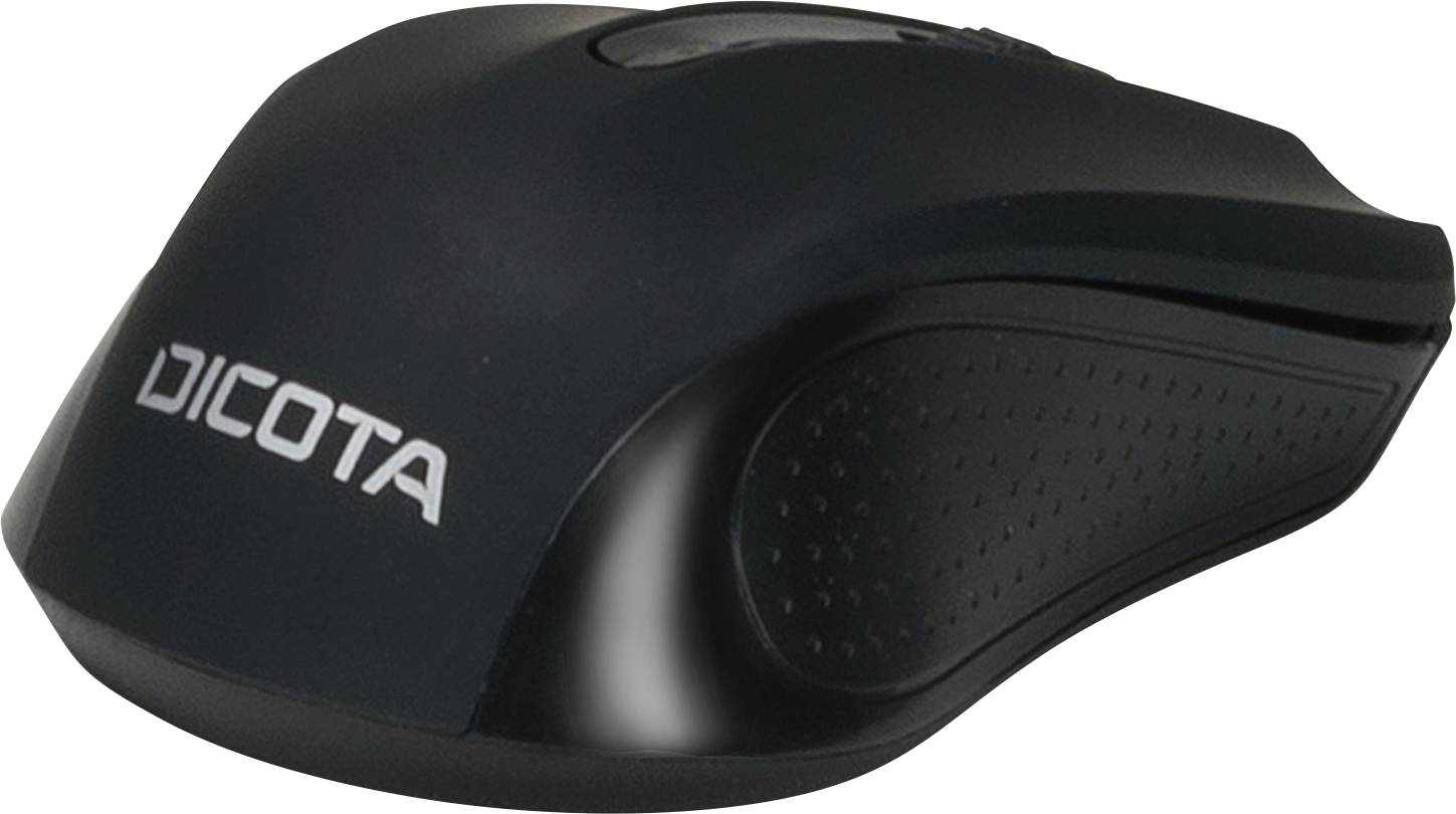 Dicota Wireless Mouse COMFORT Souris radio optique noir 1000 dpi molette intégrée-1