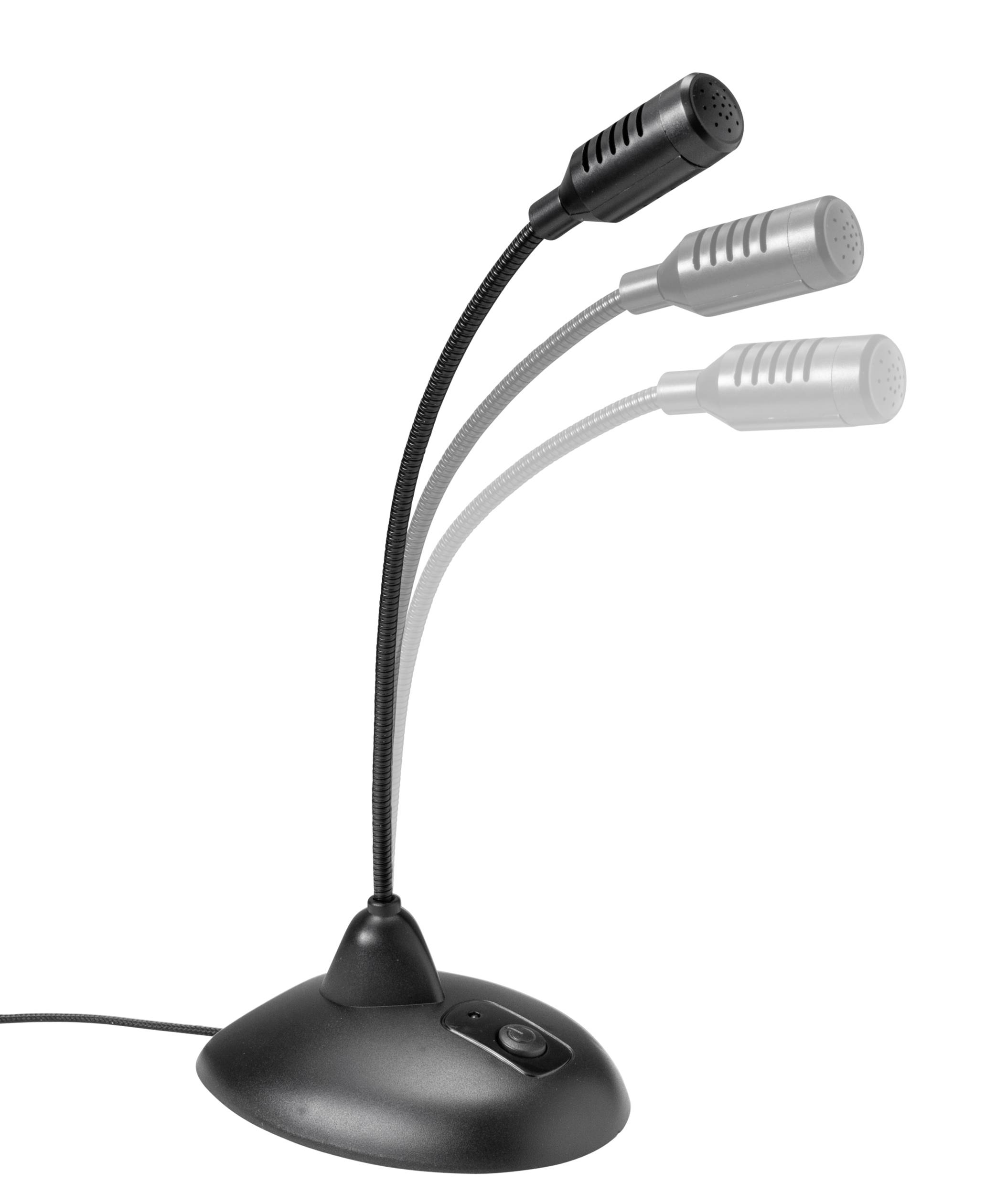 Col-de-cygne Micro USB Renkforce RF-MIC-150 Type de transmission (détails):USB pied, interrupteur-2