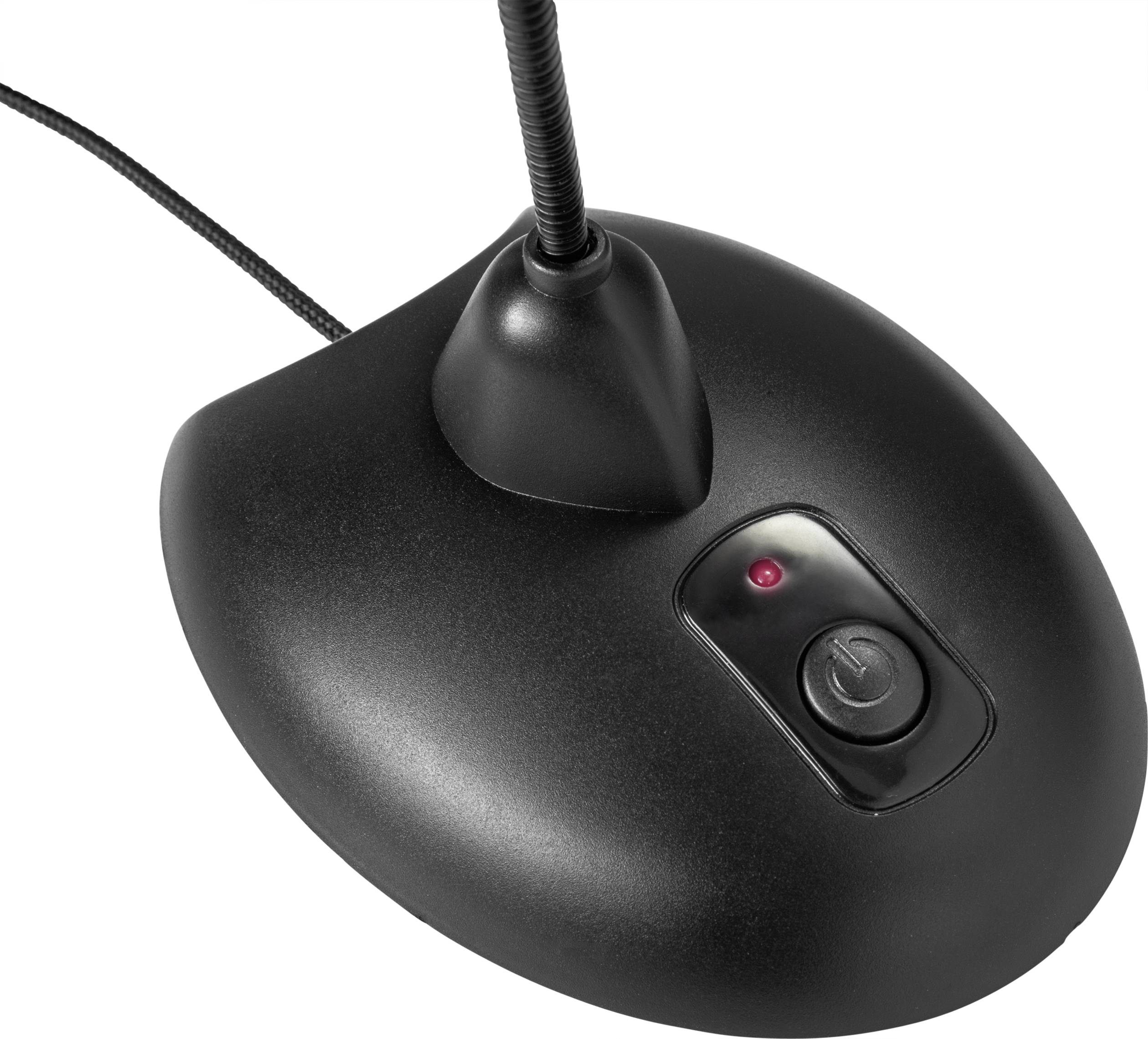 Col-de-cygne Micro USB Renkforce RF-MIC-150 Type de transmission (détails):USB pied, interrupteur-3