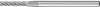 PFERD TOOLS 21200183 Fraise sur tige Carbure de tungstène cylindre avec denture frontale Longueur 40 mm Dimension produit, Ø 2 mm Longueur de travail 10 mm Diamètre de tige 3 mm 1 pièce