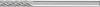 PFERD TOOLS 21200283 Fraise sur tige Carbure de tungstène cylindre avec denture frontale Longueur 43 mm Dimension produit, Ø 3 mm Longueur de travail 13 mm Diamètre de tige 3 mm 1 pièce