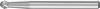 PFERD TOOLS 21211083 Fraise sur tige Carbure de tungstène boule 3 mm Longueur 33 mm Dimension produit, Ø 3 mm Longueur de travail 2 mm Diamètre de tige 3 mm 1 pièce