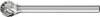 PFERD TOOLS 21213083 Fraise sur tige Carbure de tungstène boule 6 mm Longueur 35 mm Dimension produit, Ø 6 mm Longueur de travail 5 mm Diamètre de tige 3 mm 1 pièce