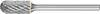 PFERD TOOLS 21205283 Fraise sur tige Carbure de tungstène cylindre Longueur 43 mm Dimension produit, Ø 6 mm Longueur de travail 13 mm Diamètre de tige 3 mm 1 pièce