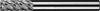 PFERD TOOLS 21001000 Fraise sur tige Carbure de tungstène cylindre avec denture frontale Longueur 55 mm Dimension produit, Ø 6 mm Longueur de travail 16 mm Diamètre de tige 6 mm 1 pièce