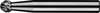 PFERD TOOLS 21001005 Fraise sur tige Carbure de tungstène boule 6 mm Longueur 45 mm Dimension produit, Ø 6 mm Longueur de travail 5 mm Diamètre de tige 6 mm 1 pièce