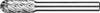 PFERD TOOLS 21001011 Fraise sur tige Carbure de tungstène cylindre Longueur 60 mm Dimension produit, Ø 8 mm Longueur de travail 20 mm Diamètre de tige 6 mm 1 pièce