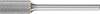 PFERD TOOLS 21201473 Fraise sur tige Carbure de tungstène cylindre Longueur 43 mm Dimension produit, Ø 6 mm Longueur de travail 13 mm Diamètre de tige 3 mm 1 pièce