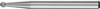 PFERD TOOLS 21211033 Fraise sur tige Carbure de tungstène boule Longueur 33 mm Dimension produit, Ø 2 mm Longueur de travail 1.5 mm Diamètre de tige 3 mm 1 pièce