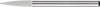 PFERD TOOLS 21222673 Fraise sur tige Carbure de tungstène ogive Longueur 43 mm Dimension produit, Ø 3 mm Longueur de travail 13 mm Diamètre de tige 3 mm 1 pièce