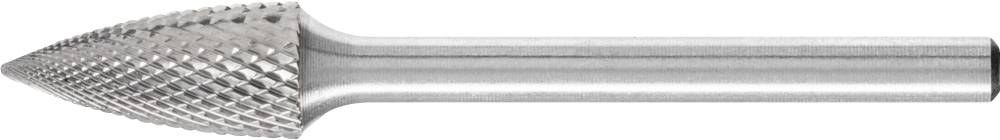 Fraise en métal à pointe conique, adaptée pour l'usinage des surfaces métalliques. Hachures de surface pour un meilleur ponçage.