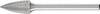 PFERD TOOLS 21222773 Fraise sur tige Carbure de tungstène ogive Longueur 43 mm Dimension produit, Ø 6 mm Longueur de travail 13 mm Diamètre de tige 3 mm 1 pièce