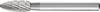 PFERD TOOLS 22407136 Fraise sur tige HSS flamme Longueur 60 mm Dimension produit, Ø 8 mm Longueur de travail 20 mm Diamètre de tige 6 mm 1 pièce