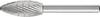 PFERD TOOLS 22407436 Fraise sur tige HSS flamme Longueur 70 mm Dimension produit, Ø 12 mm Longueur de travail 30 mm Diamètre de tige 6 mm 1 pièce