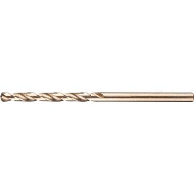 Un fraiseur de couleur bronze avec des arêtes de coupe spiralées est positionné horizontalement.