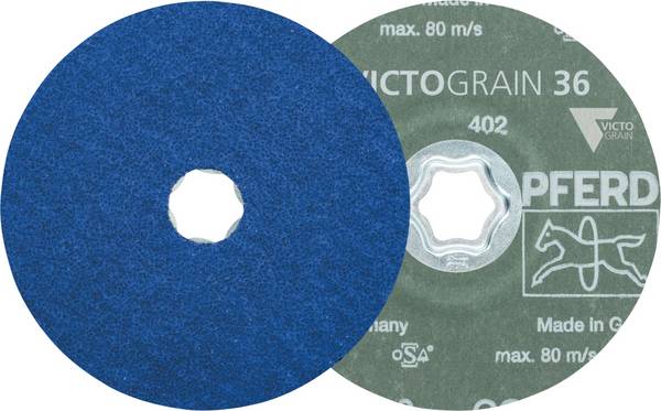PFERD TOOLS 64112536 Disque fibre COMBICLICK Ø 125 mm VICTOGRAIN-COOL 36 pour acier et acier inoxydable Diamètre 125 mm