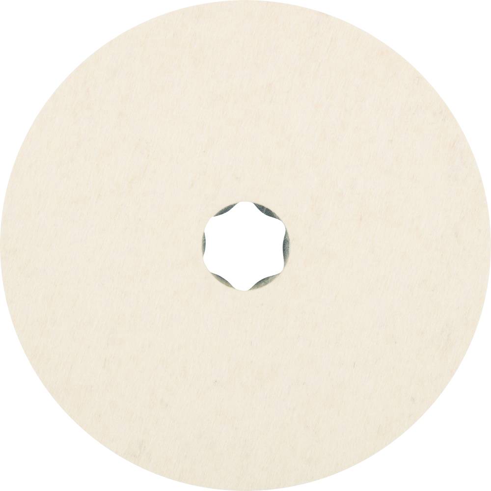 Un disque rond avec un trou central en forme d'étoile.