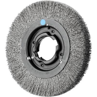 PFERD Brosse ronde large non agrandie RBU Ø 200 x 25 mm alésage variable acier inoxydable Ø 0,30 pour support de ponçage