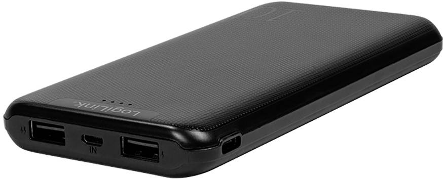 LogiLink Powerbank (batterie supplémentaire) 10000 mAh Fast Charge LiPo USB 4, USB-C®, Micro USB noir-2