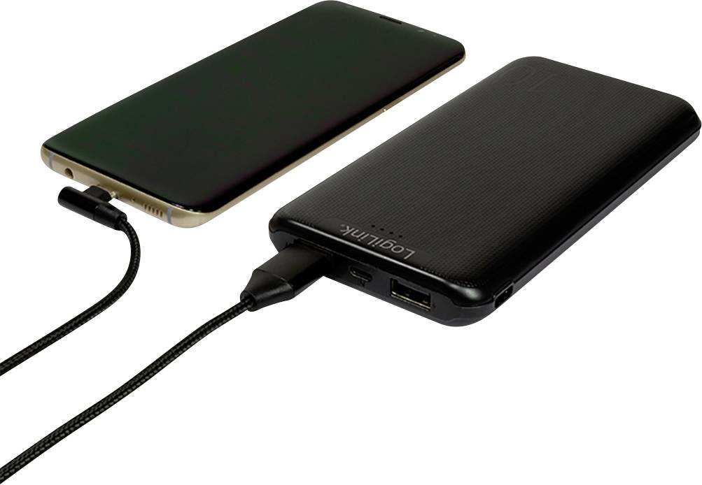 LogiLink Powerbank (batterie supplémentaire) 10000 mAh Fast Charge LiPo USB 4, USB-C®, Micro USB noir-4