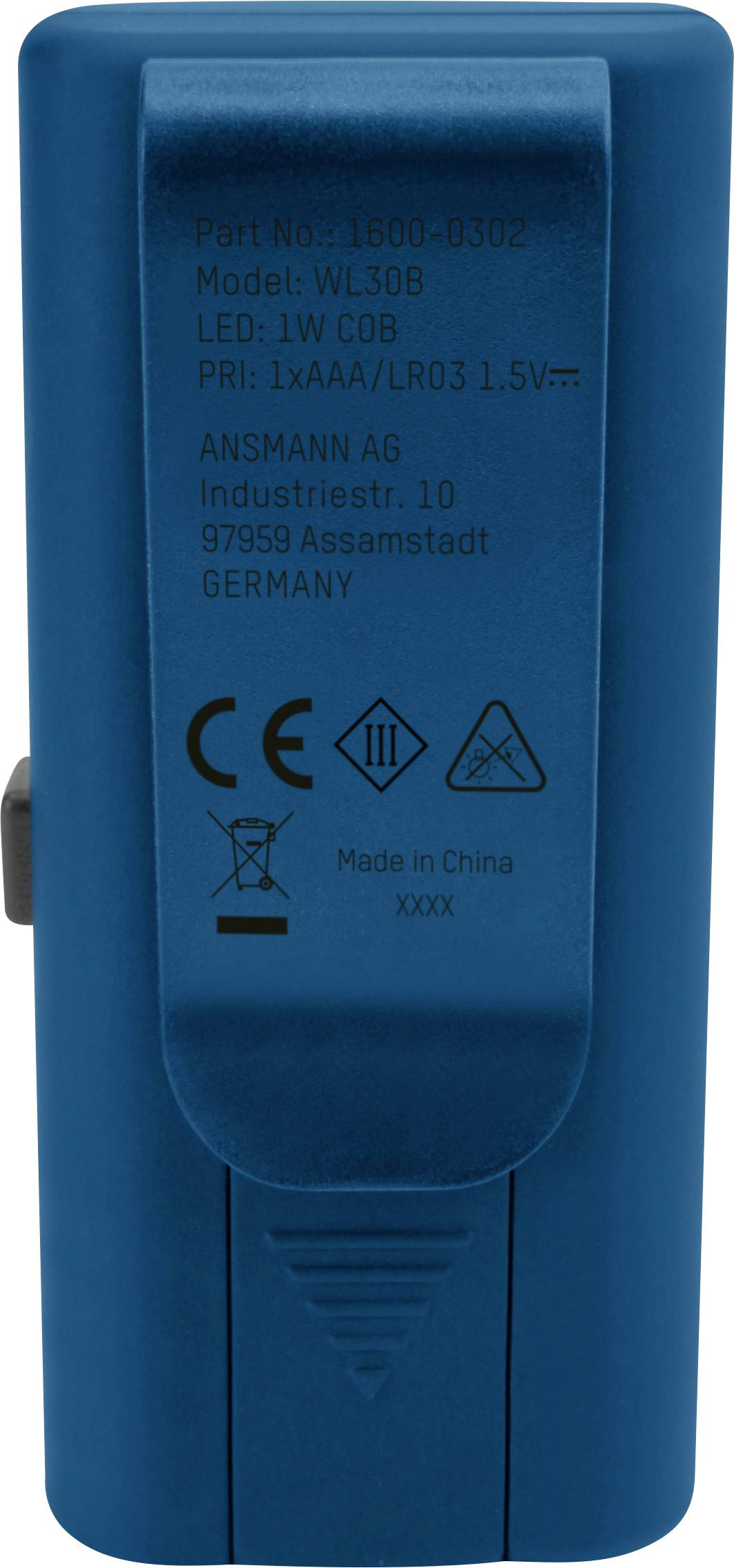 Ansmann 1600-0302 Lampe d'atelier alimentée par batterie WL30B avec clip Classe d'efficacité énergétique 2021 non pertin-3