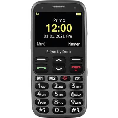 Primo by DORO 368 Téléphone portable pour séniors Touche SOS graphite