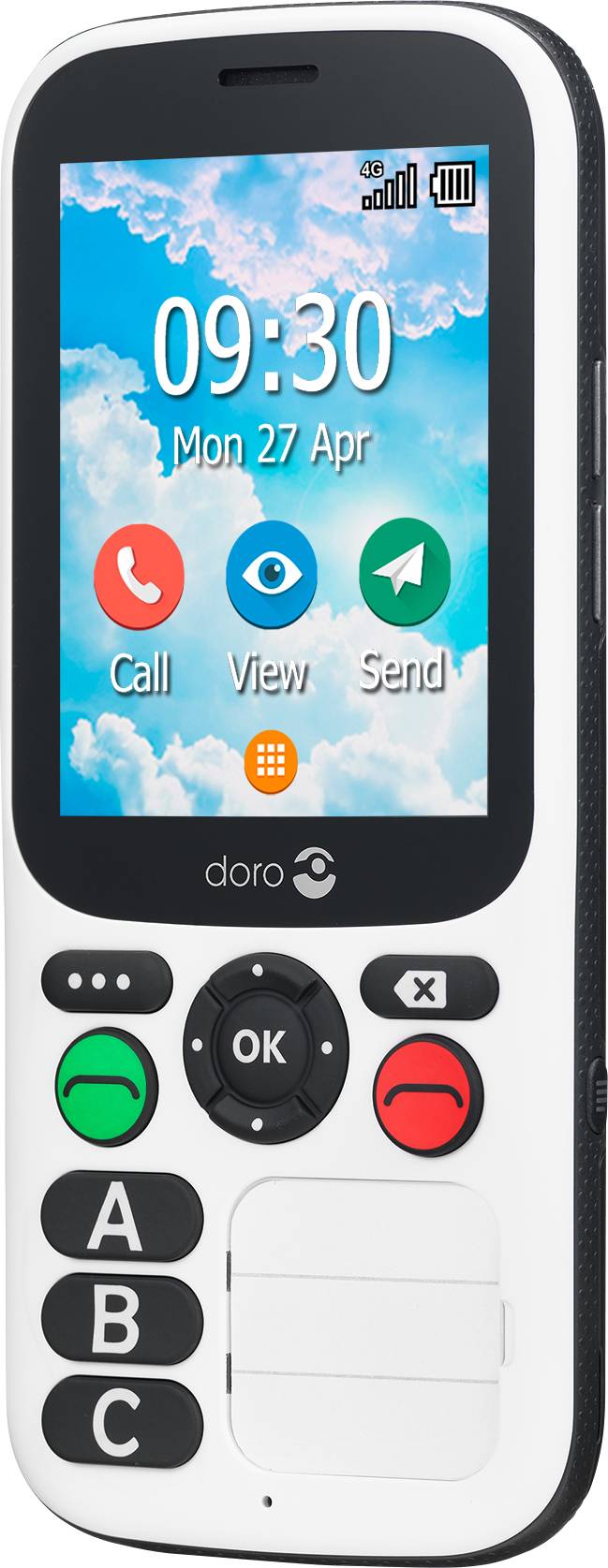 doro 780X Téléphone portable pour séniors IP54, Touche SOS noir, blanc-3