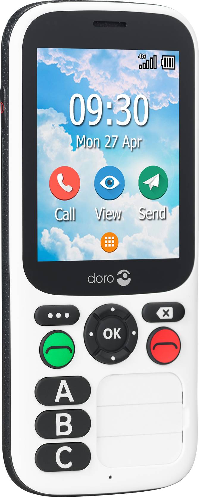 doro 780X IUP Téléphone portable pour séniors IP54, Touche SOS noir, blanc-6