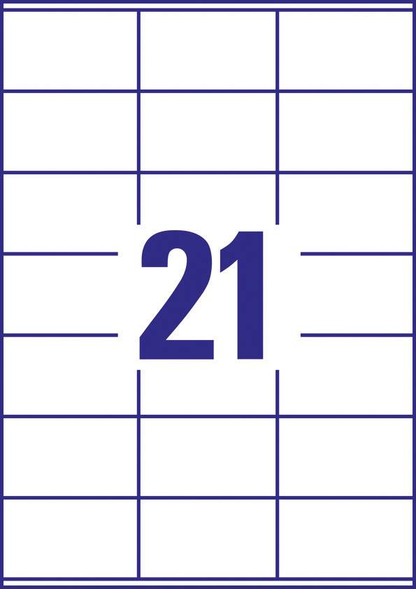 Une tuile blanche avec une bordure bleu foncé affiche le numéro '21' en son centre.