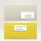 Deux enveloppes avec des étiquettes d'adresse : en haut une enveloppe blanche et en bas une enveloppe jaune, toutes deux portant des informations d'entreprise et d'adresse.