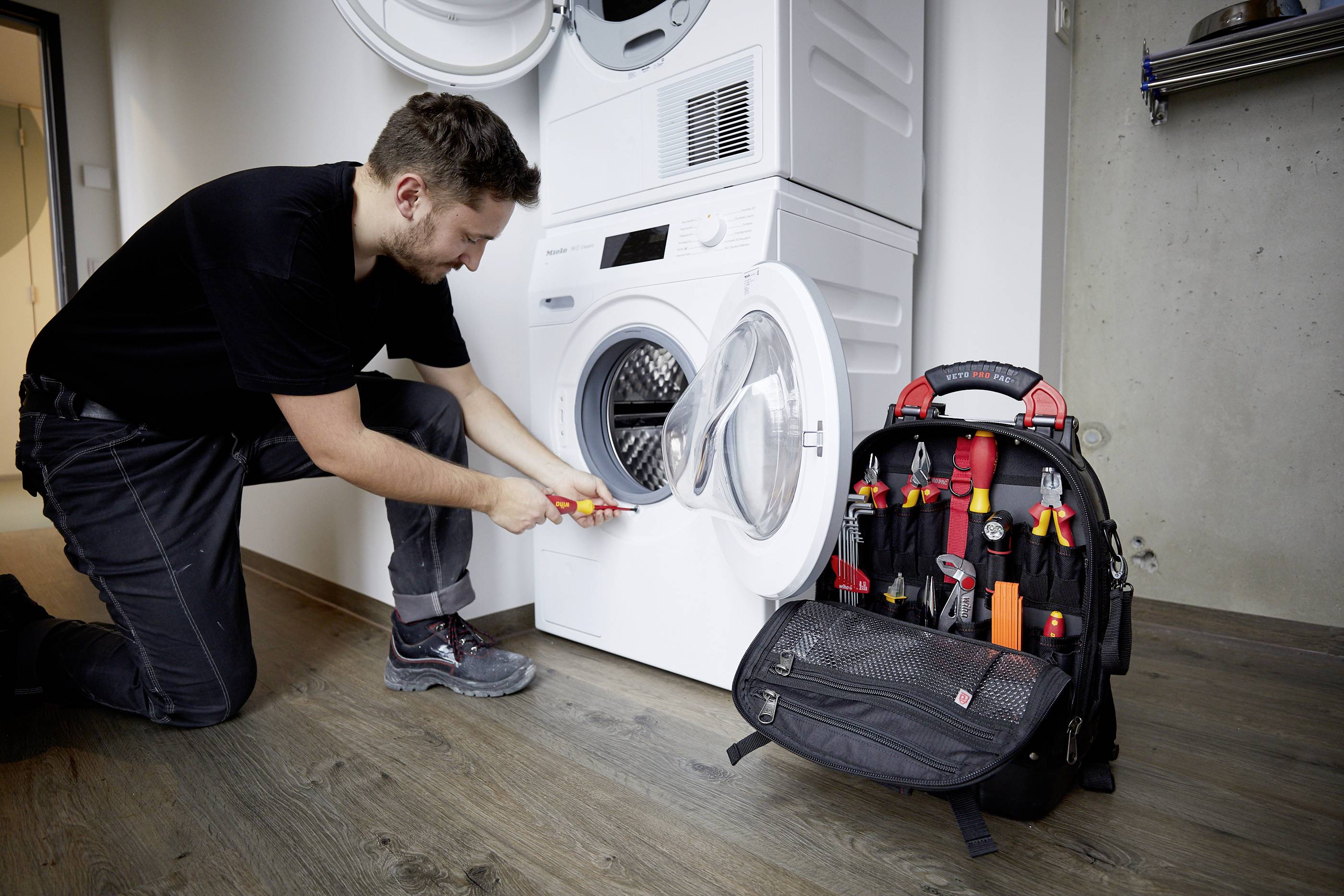 Wiha Set L electric 45153 pour électricien Sac à dos à outils équipé 26 pièces (l x H x P) 330 x 480 x 230 mm-4